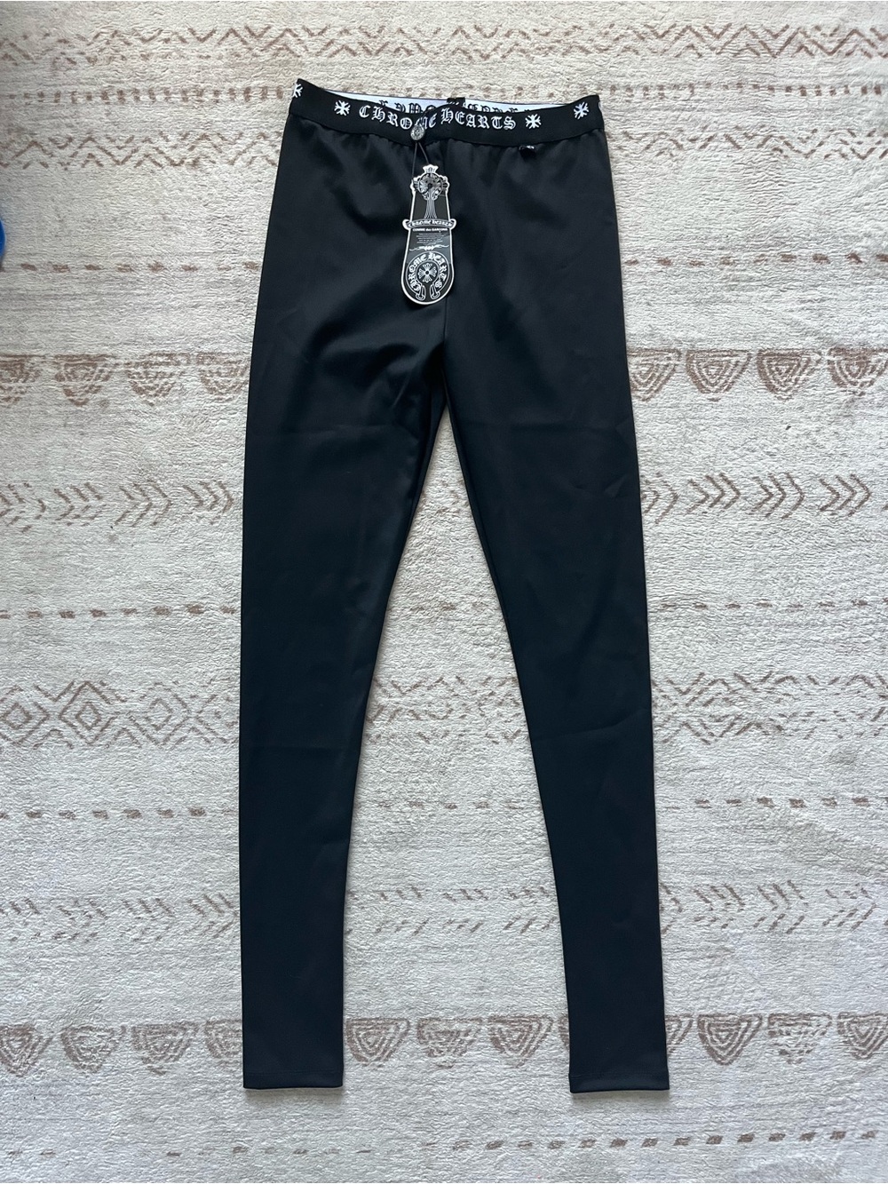 NWT Chrome Hearts Black Logo Waistband Leggings